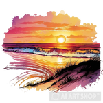 Nice Sunrise Landscape Ai Art