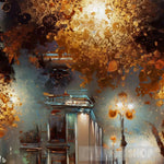 Night Autumn Landscape Ai Art