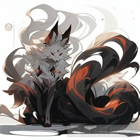 Nine Tailed Fox 1 Of 3 Animal Ai Art