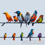 North American Birds Ai Painting