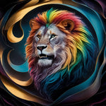 Regal Lion with a Multicolored 001