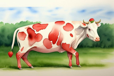 Strawberry_Cow_Painting