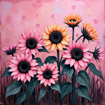 Pink Sunflowers