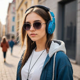 Street walk with music.