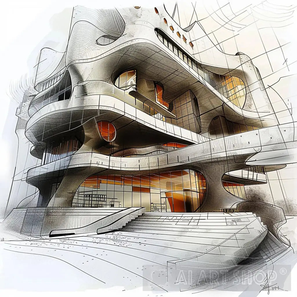 Innovative Modern Architecture: Dynamic Building with Organic Shape...