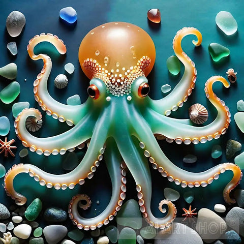 Octopus In Glass Still Life Ai Art