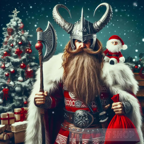 Odin Claus Is Coming To Town Ai Artwork