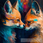 Oil Painting Foxy Couple Ai Painting