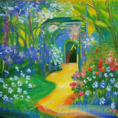 Oil Painting Of A Beautiful Garden Part 3 Ai Painting