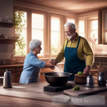 Old Couple Cooking Abstract Ai Art