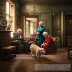 Old Couples Living Room Ai Artwork