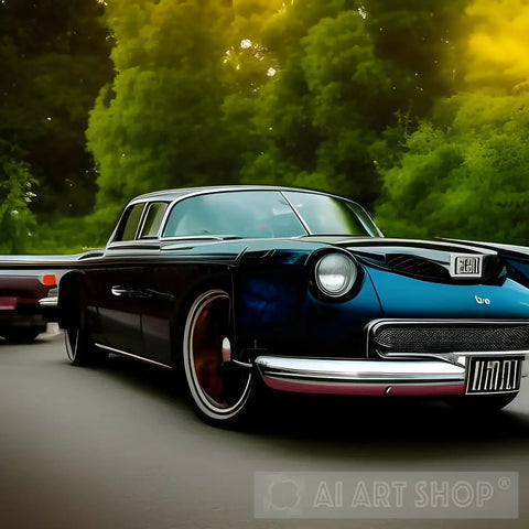 Old School Car Ai Artwork