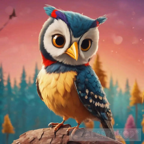 Oliver The Owl Animal Ai Art