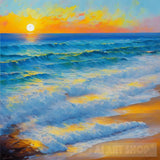 Olpenting Method Magical Sunset Beach With Soothing Sounds Landscape Ai Art