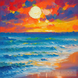 Olpenting Method Magical Sunset Beach With Soothing Sounds Landscape Ai Art