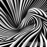 Optical Illusion In Black And White Ai Artwork