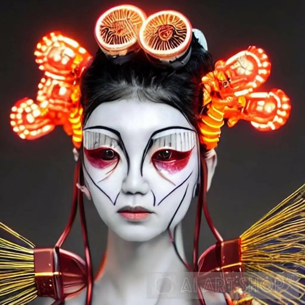 Orange Geisha Neon Digital Danver