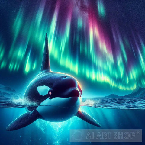 Orcas Luminescent Reverie Ai Artwork