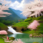 Oriental Landscape Ai Artwork