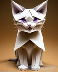 Origami Cats Contemporary Ai Art