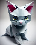 Origami Cats Contemporary Ai Art