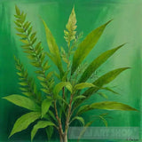 Original Landscape Plants Oil Painting # 29 Ai Art