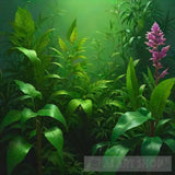 Original Landscape Plants Oil Painting # 29 Ai Art