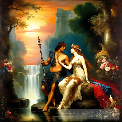 Orpheus And Eurydice Ai Painting