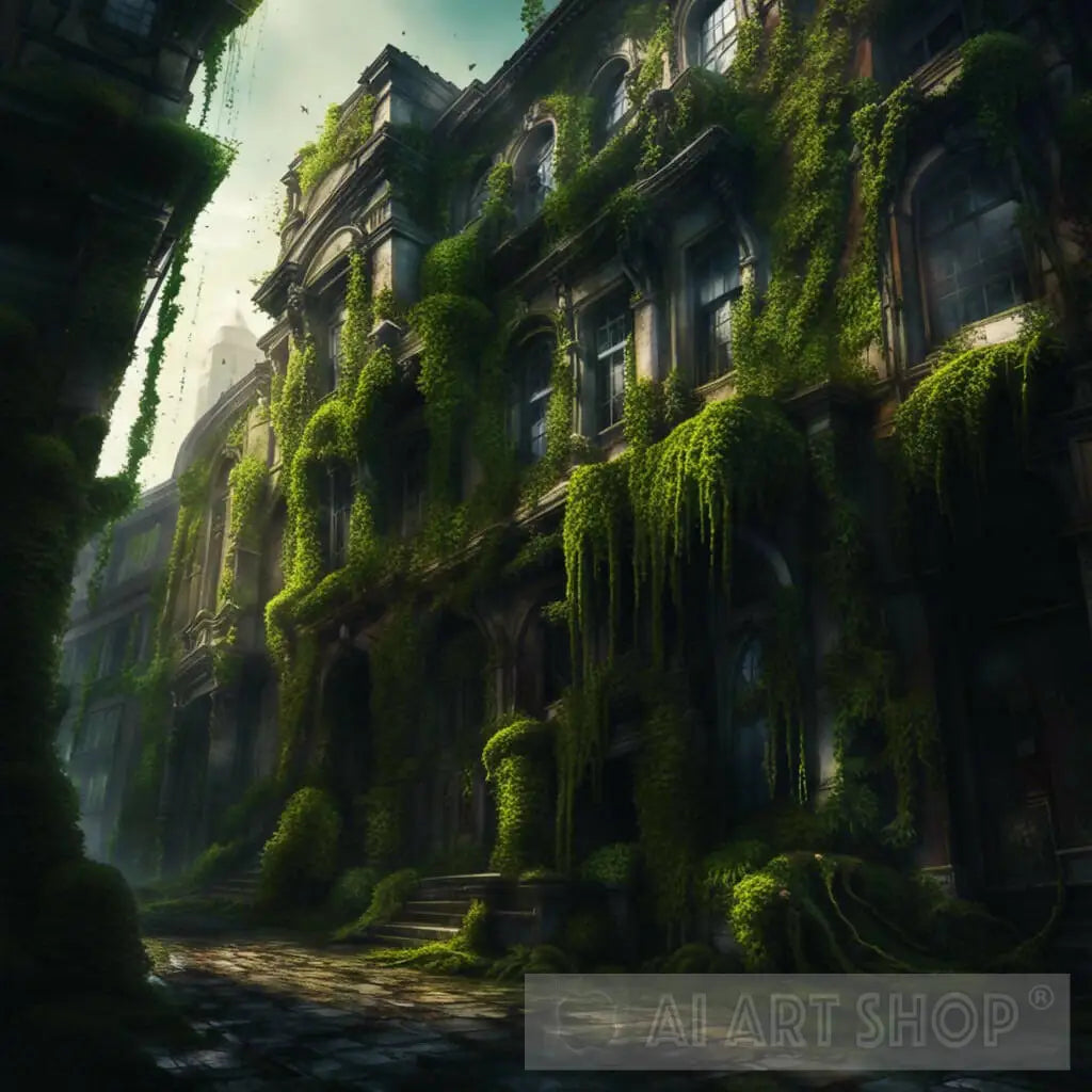 AI Artistry: The Overgrown City