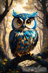 Owl In Tree Wall Art Animal Ai Art