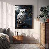 Owl On A Branch At Night Animal Ai Art