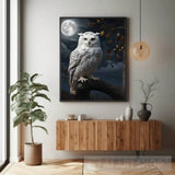 Owl On A Branch At Night Animal Ai Art