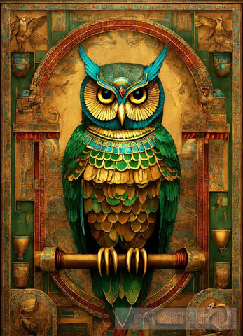 Owl Painting Portrait Ai Art