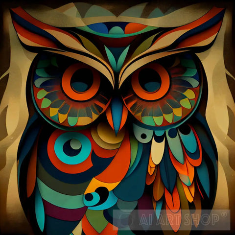 Owl Time Contemporary Ai Art