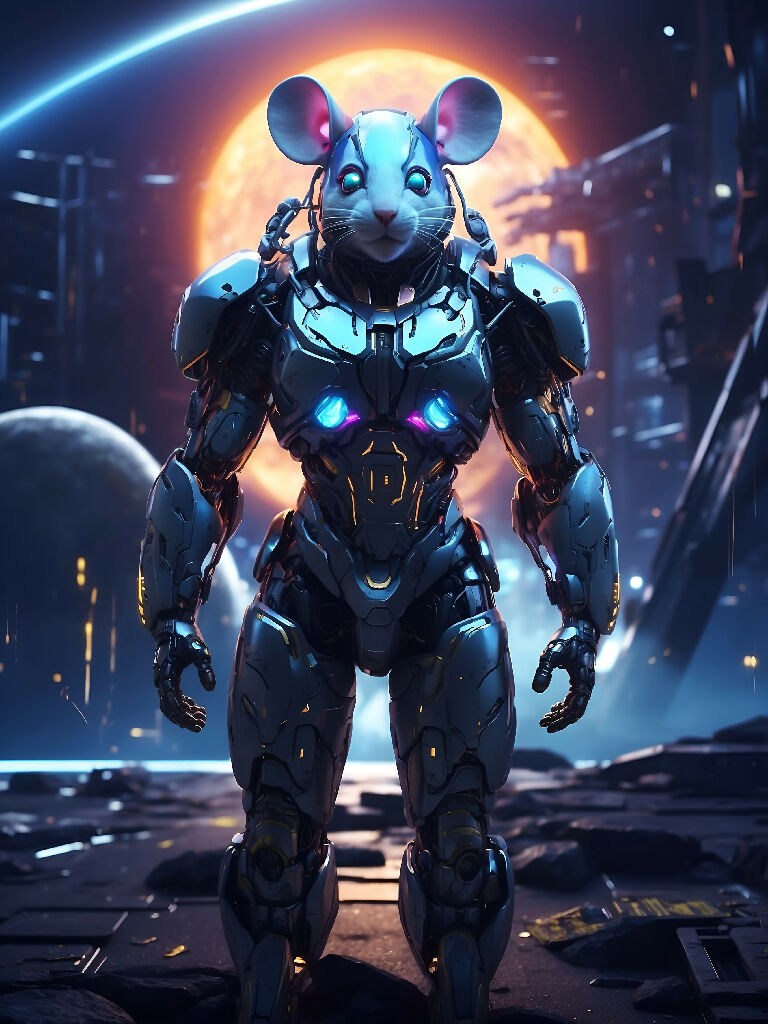 Cyborgh Mouse Mouse in cyborg body #4
