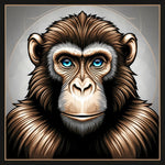 Exquisite Monkey Illustration: High-Resolution SVG with Detailed Textures and Vibrant Aesthetic