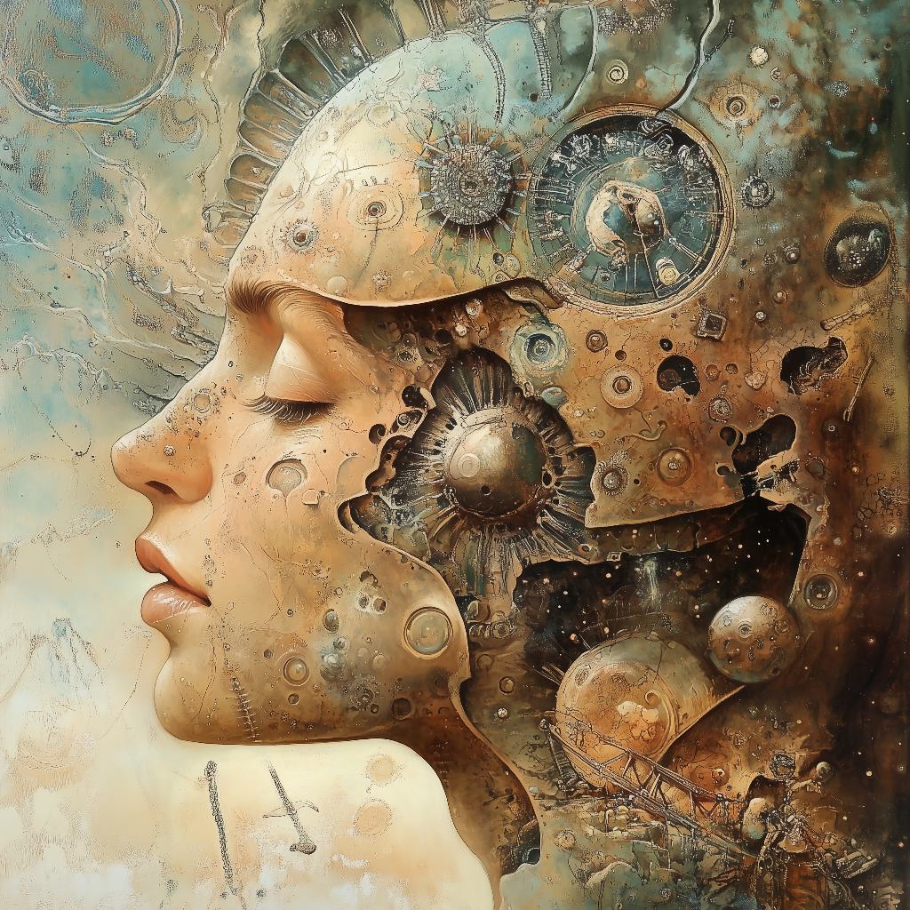 Clockwork Soul – Inner Time | Surreal Mechanical AI Art