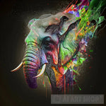 Ai Painted Elephant Animal Art