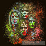 Painted Group Portrait Of Kiss Rock Band Portrait Ai Art