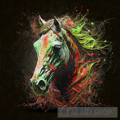 Ai Painted Horse Animal Art