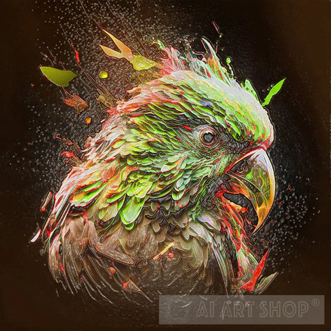 Painted Parrot Animal Ai Art