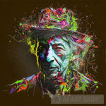 Painted Portrait Of Bob Dylan 2 Ai Art