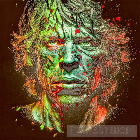 Painted Portrait Of Mick Jagger 2 Portrait Ai Art