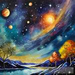 Painting Illustration Space Constellation Astronomy Ai