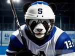 Panda Hockey Player Ai Artwork