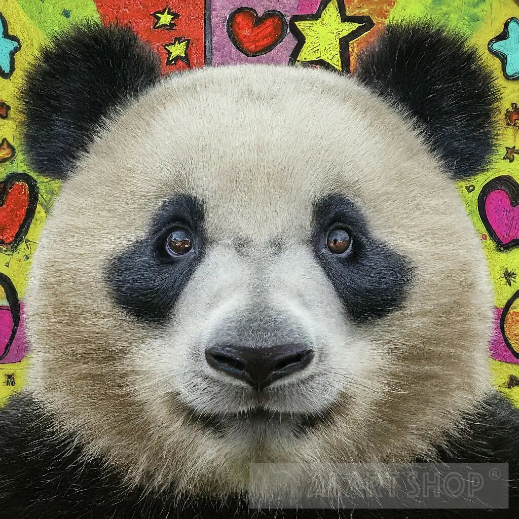 Panda Portrait Pop Art