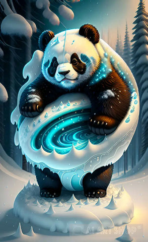 Panda Snowball Ai Artwork