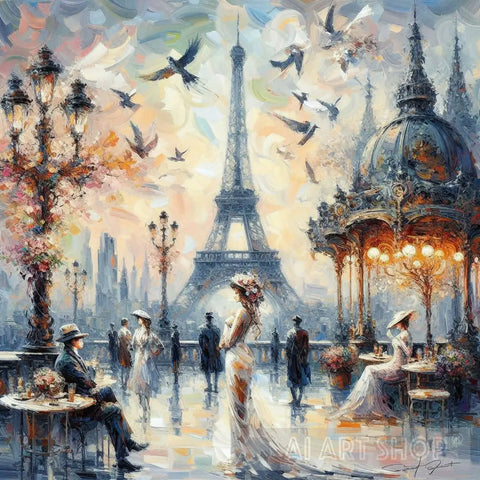 Paris Amazing View Abstract Ai Art