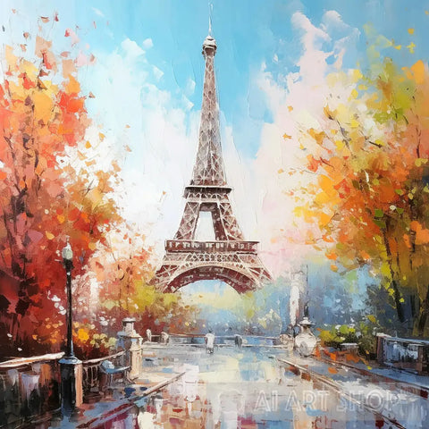 Paris In Autumn Ai Painting