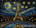 Paris On A Starry Night Landscape Ai Art